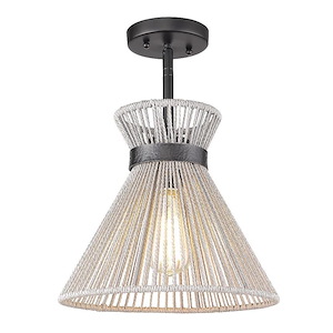 Avon - 1 Light Semi-Flush Mount in Elegant style - 15.75 Inches high by 12 Inches wide - 1218148