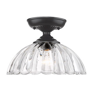 Audra - 1 Light Semi-Flush Mount-8.13 Inches Tall and 11.75 Inches Wide