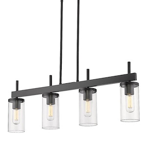 Winslett - 4 Light Linear Pendant in Classic style - 12.5 Inches high by 34.63 Inches wide