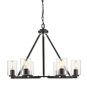 Monroe - Chandelier 6 Light Steel in Sturdy style - 21.63 Inches high by 28.75 Inches wide