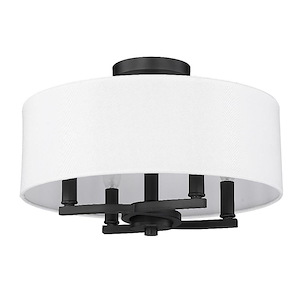 Eliana - 4 Light Semi-Flush Mount In Transitional Style-10.13 Inches Tall and 15.5 Inches Wide