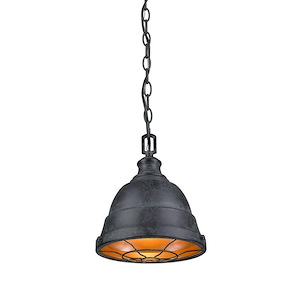 Bartlett - 1 Light Small Pendant in Traditional style - 11 Inches high by 9.25 Inches wide - 461879