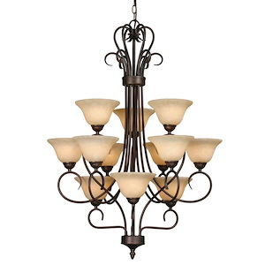 Multi-family - 3 Tier Chandelier in Eclectic style - 41 Inches high by 30 Inches wide