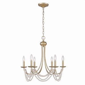 Serafina - 6 Light Chandelier-23.75 Inches Tall and 24.5 Inches Wide