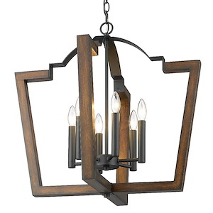 Regan - 6 Light Chandelier in Sturdy style - 24 Inches high by 25.5 Inches wide - 1033154