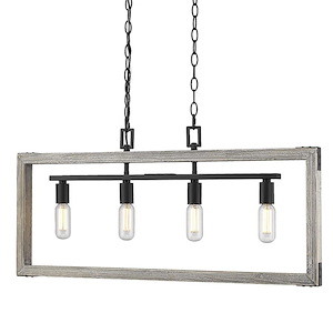 Lowell - 4 Light Linear Pendant in Casual style - 16.13 Inches high by 35 Inches wide - 1218016