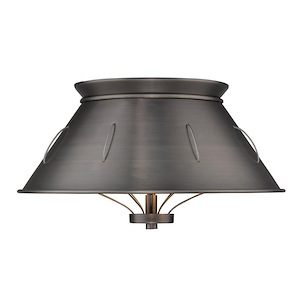 Whitaker - 2 Light Flush Mount in Industrial style - 7.5 Inches high by 14 Inches wide