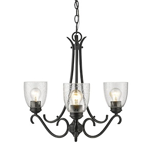 Parrish - Mini Chandelier 3 Light Steel in Sturdy style - 19.5 Inches high by 21.5 Inches wide