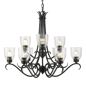 Parrish - Large Chandelier 9 Light Steel in Sturdy style - 26.25 Inches high by 30.5 Inches wide - 1217960