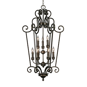 Heartwood - Caged Foyer Pendant in Variety of style - 44 Inches high by 24.25 Inches wide