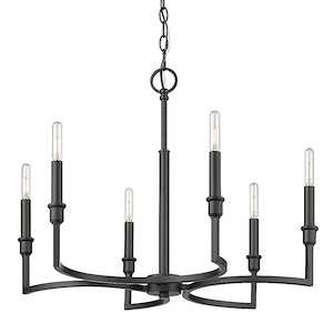 Ellyn - 6 Light Chandelier-20 Inches Tall and 25 Inches Wide - 1218098