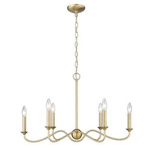 Tierney - 6 Light Pendant-18.13 Inches Tall and 29.25 Inches Wide - 1263031
