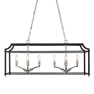 Leighton - 8 Light Linear Pendant in Sturdy style - 17.75 Inches high by 38.75 Inches wide