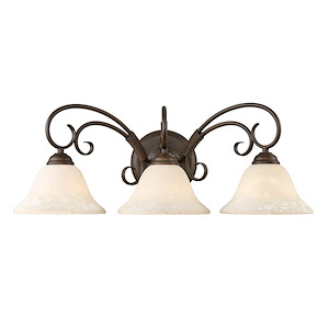 Homestead - 3 Light Vanity Bathroom Light in Eclectic style - 9 Inches high by 24 Inches wide - 926233