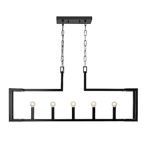 Kinsington - 5 Light Linear Pendant-16.75 Inches Tall and 38.25 Inches Wide