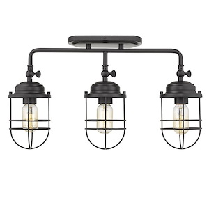 Seaport - 3 Light Semi-Flush Mount in Sturdy style - 12.38 Inches high by 14 Inches wide - 735240