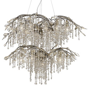 Autumn Twilight - 18 Light 2-Tier Chandelier in Organic style - 27.5 Inches high by 40 Inches wide