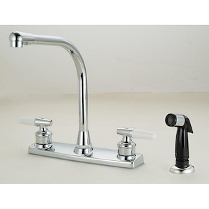 13.25 Inch Double Handle Kitchen Faucet with Spray
