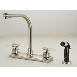 13.25 Inch Double Handle Kitchen Faucet with Spray