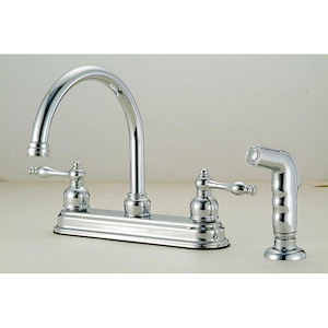 10.25 Inch Double Handle Kitchen Faucet with Spray