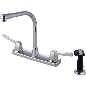 13 Inch Double Handle Kitchen Faucet with Spray