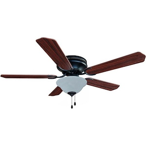 Jupiter - 52Inch 5 Blade Ceiling Fan with Light Kit and Pull Chain Control