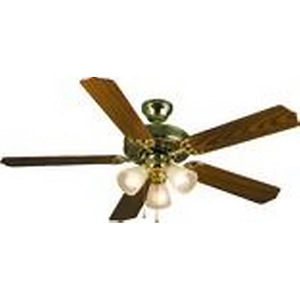Palladium - 52Inch 5 Blade Ceiling Fan with Light Kit and Pull Chain Control