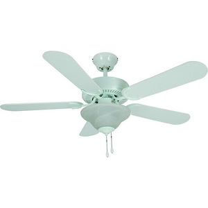 Wyndham - 42Inch 5 Blade Ceiling Fan with Light Kit and Pull Chain Control