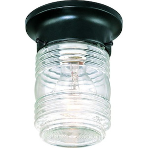 Jelly Jar - One Light Outdoor Flush Mount