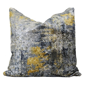 Aura - Throw Pillow with Down Feather Insert In Contemporary Style-24 Inches Tall and 24 Inches Wide