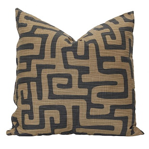 Zuberi - Throw Pillow with Down Feather Insert In Contemporary Style-24 Inches Tall and 24 Inches Wide