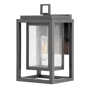 Republic - 1 Light Small Outdoor Wall Lantern in Transitional Style - 7 Inches Wide by 12 Inches High