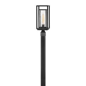 Republic - 1 Light Medium Outdoor Post or Pier Mount Lantern in Transitional Style - 7 Inches Wide by 17 Inches High