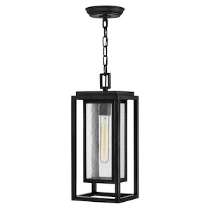 Republic - 1 Light Medium Outdoor Hanging Lantern in Transitional Style - 7 Inches Wide by 16.75 Inches High