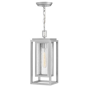 Republic - 1 Light Medium Outdoor Hanging Lantern in Transitional Style - 7 Inches Wide by 16.75 Inches High