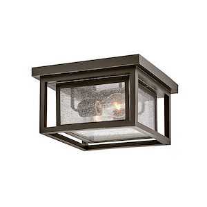 Republic - 16W 2 LED Outdoor Medium Flush Mount-6.5 Inches Tall and 11 Inches Wide