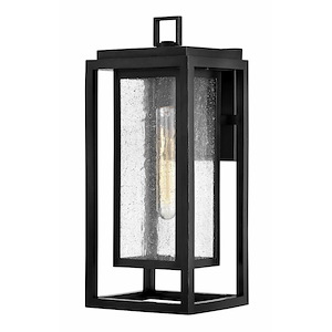 Republic - 1 Light Medium Outdoor Wall Lantern in Transitional Style - 7 Inches Wide by 16 Inches High