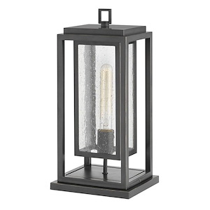Republic - 1 Light Medium Outdoor Pier Mount in Transitional Style - 7 Inches Wide by 16.5 Inches High