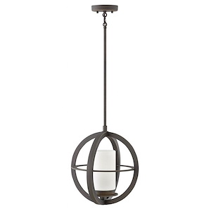 Compass - One Light Outdoor Hanging Lantern in Transitional Style - 14 Inches Wide by 14.75 Inches High