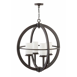 Compass - Four Light Outdoor Medium Chandelier in Transitional Style - 26 Inches Wide by 29.75 Inches High