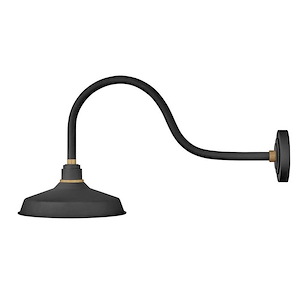 Foundry Classic - 1 Light Large Outdoor Gooseneck Barn Light - Traditional and Industrial Style - 12 Inch Wide by 15.5 Inch High