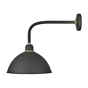 Foundry Dome - 1 Light Medium Outdoor Straight Arm Barn Light - Traditional and Industrial Style - 16 Inch Wide by 20.5 Inch High - 820193