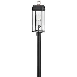 Campbell - 15W 3 LED Large Outdoor Post Lantern-24.5 Inches Tall and 7.75 Inches Wide