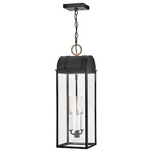 Campbell - 15W 3 LED Large Outdoor Hanging Lantern-24 Inches Tall and 7.75 Inches Wide