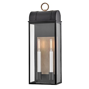 Campbell - 10W 2 LED Large Outdoor Wall Lantern-26 Inches Tall and 9.5 Inches Wide