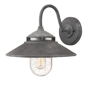 Atwell - 1 Light Small Outdoor Wall Sconce in Traditional and Industrial Style - 11.5 Inches Wide by 11.75 Inches High - 532782
