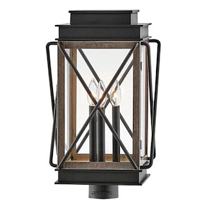 Montecito - 3 Light Medium Outdoor Post Top or Pier Mount Lantern in Transitional Style - 11.75 Inches Wide by 20.5 Inches High - 1054013