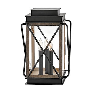 Montecito - 3 Light Medium Outdoor Pier Mount Lantern in Transitional Style - 11.75 Inches Wide by 18.5 Inches High - 1054016