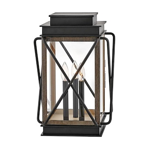 Montecito - 3 Light Medium Outdoor Pier Mount Lantern in Transitional Style - 11.75 Inches Wide by 18.5 Inches High - 1054016