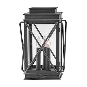 Montecito - 3 Light Medium Outdoor Pier Mount Lantern in Transitional Style - 11.75 Inches Wide by 18.5 Inches High